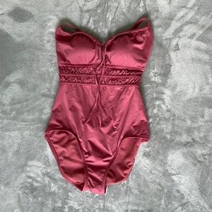 Pink One Piece Bathing Suit